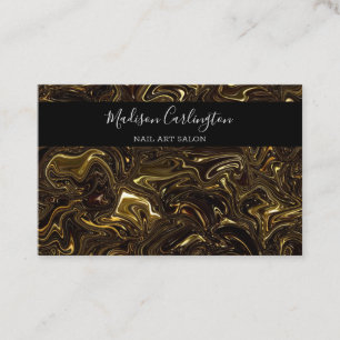Liquid Gold Texture Business Card