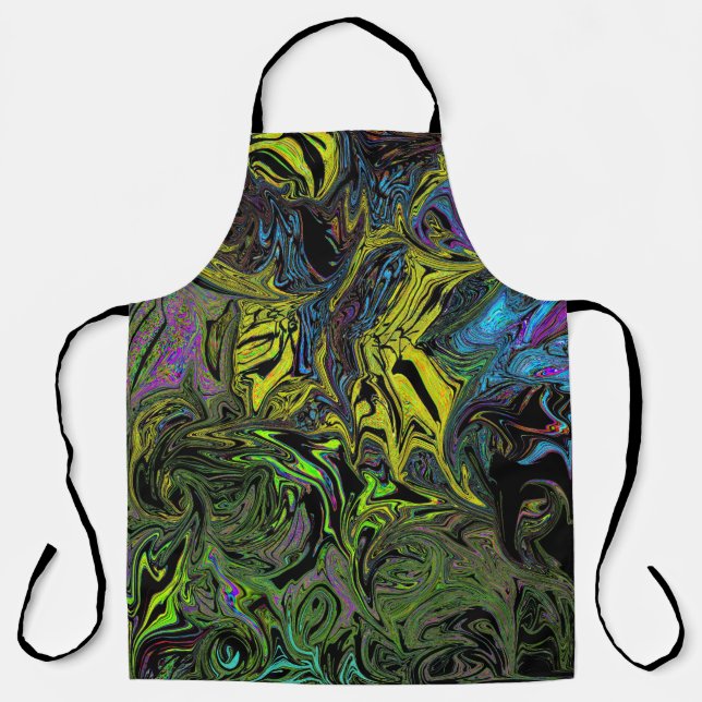 Liquid Graffiti Yellow Apron (Front)