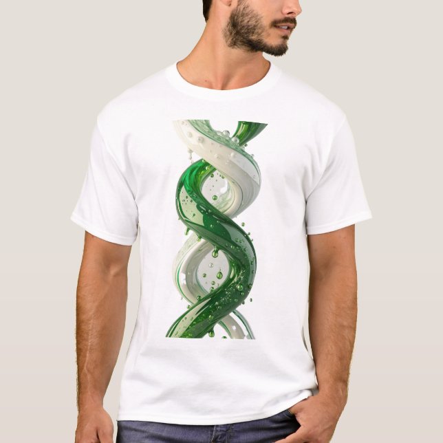 Liquid Helix Emerald Continuum Alchemy of Motion V T-Shirt (Front)