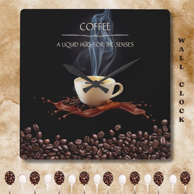Liquid Hug for the Senses Coffee Wall Clock (Liquid Hug for the Senses Coffee Wall Clock)