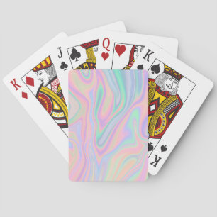 Liquid Iridescent Unicorn Colour Design Playing Cards