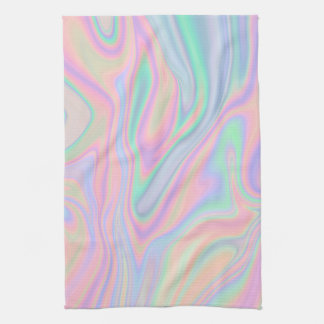 Liquid Iridescent Unicorn Colour Design Tea Towel
