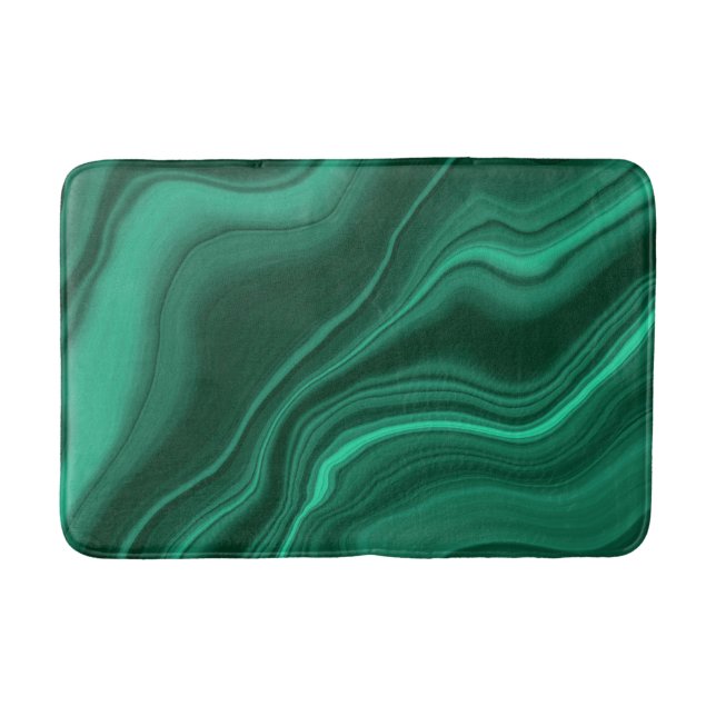 Liquid Malachite Dream #1 #gem #decor #art  Bath Mat (Front)
