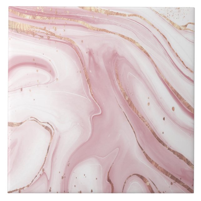 Liquid marble background with golden gloss texture ceramic tile (Front)