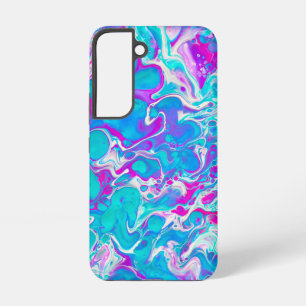 Liquid Marble Cell Phone Case in Blue and Pink