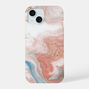 liquid marble,fluid art,pastel marble, trendy iPhone 15 case