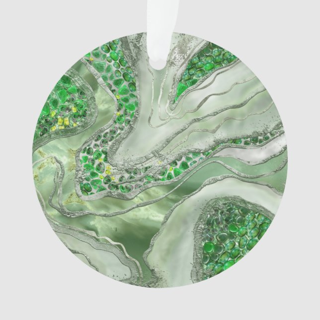 Liquid Marble - Gemstones Jade Ornament (Front)