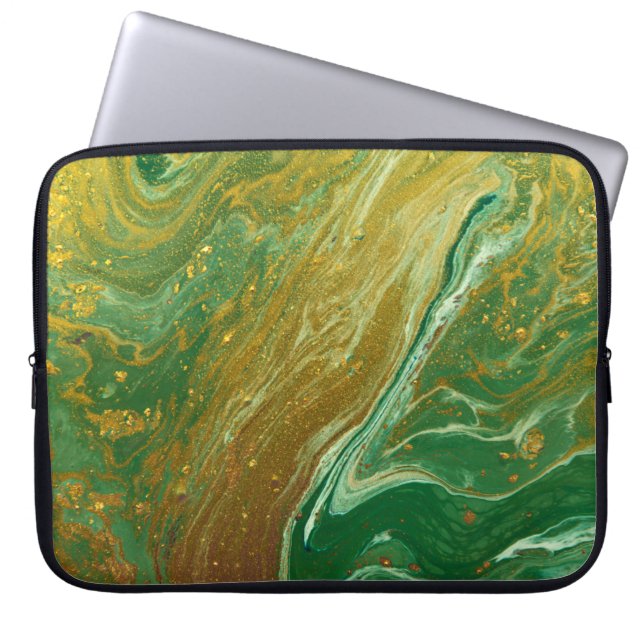 Liquid marble pattern laptop sleeve (Front)