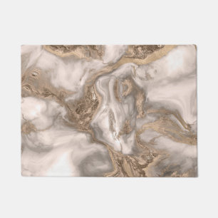 Liquid marble - pearl and gold doormat