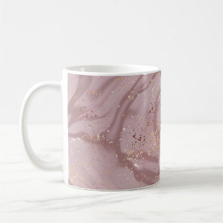 Liquid Marble: Rose Gold Artistry. Coffee Mug
