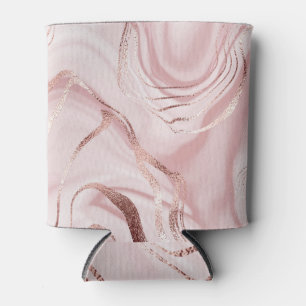 Liquid Marble Rose Gold Waves Can Cooler