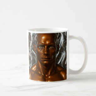 Liquid metal android coffee mug