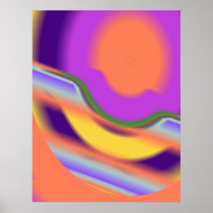 Liquid Molten Metal Retro Set D (018) Poster