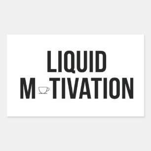 Liquid Motivation Modern Caffeine Addict  Rectangular Sticker