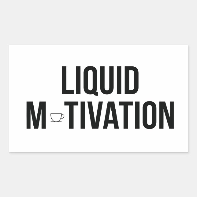Liquid Motivation Modern Caffeine Addict  Rectangular Sticker (Front)