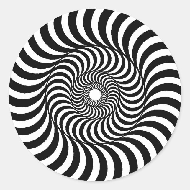 liquid - Op Art Classic Round Sticker (Front)