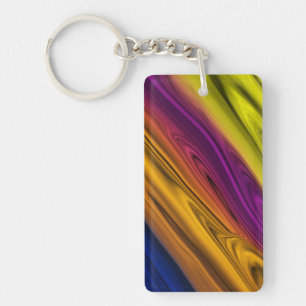 Liquid Paint Abstract Key Ring