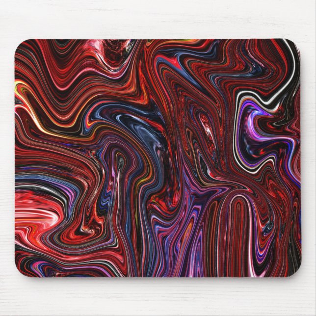 Liquid paint abstract mouse pad (Front)
