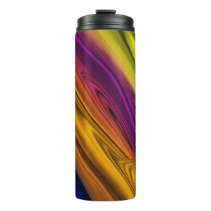 Liquid Paint Abstract Thermal Tumbler