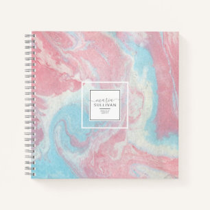 Liquid Paint Flow Abstract Pink/Blue ID797 Notebook