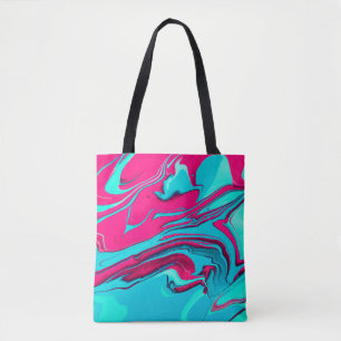 Liquid paper marbling paint background. Fluid pain Tote Bag