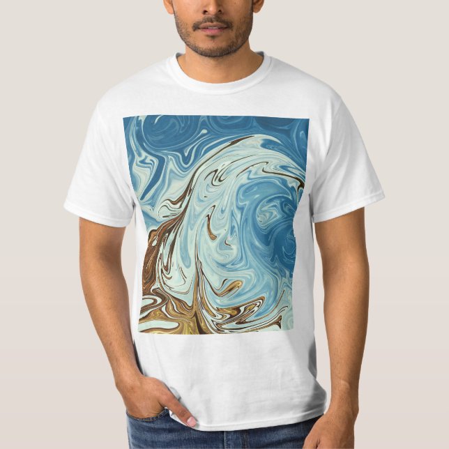 Liquid pour abstract pattern T-Shirt (Front)