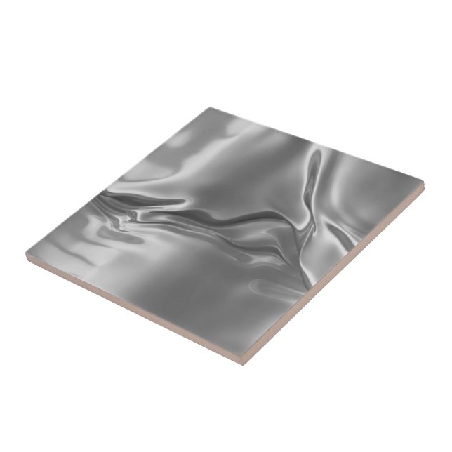 Liquid Silver Digital Print Ceramic Tile (Side)
