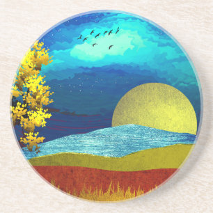 Liquid Sky Landscape Coaster