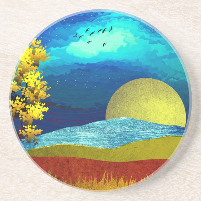 Liquid Sky Landscape Coaster (Front)