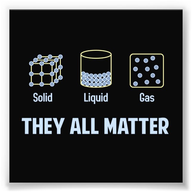 Liquid Solid Gas - They All Matter Photo Print (Front)