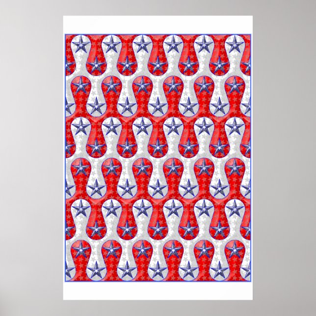 Liquid Stars and Stripes Poster (Front)