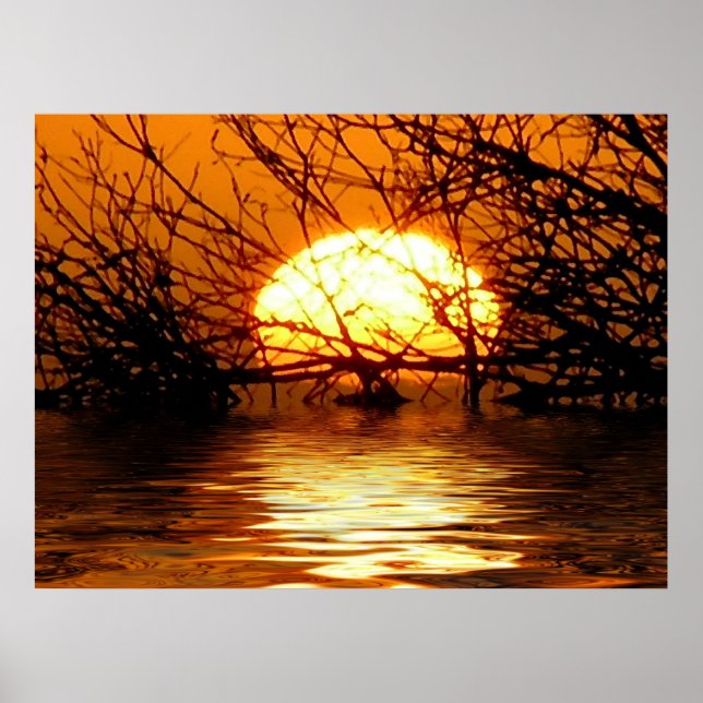 Liquid Sunset Poster (Front)
