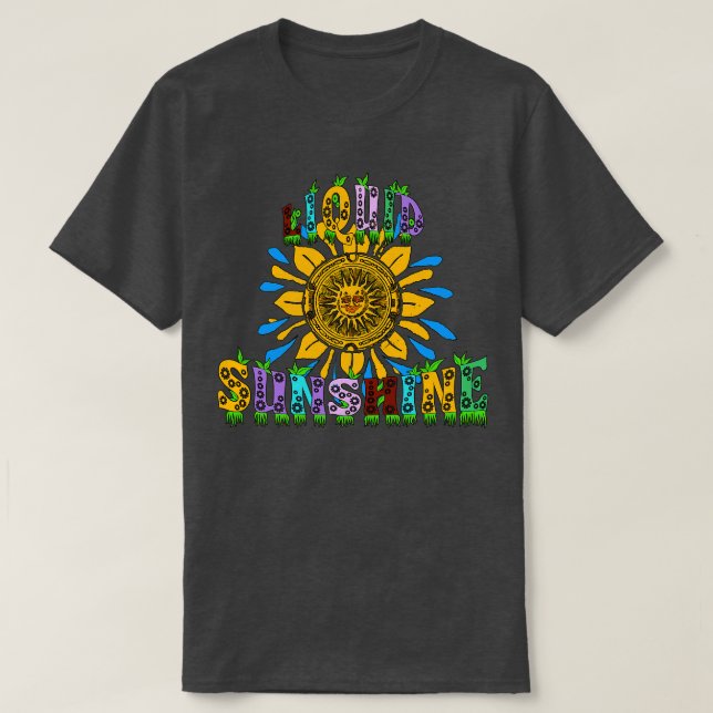 Liquid Sunshine Boho Hippie T-Shirt (Design Front)