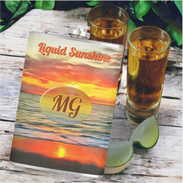 Liquid Sunshine Sunset 1738 Hip Flask (Creator Uploaded)