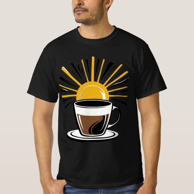 "Liquid Sunshine" T-Shirt: Artistic Morning Energy T-Shirt (Front)