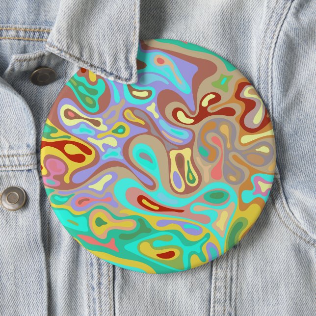 Liquid surface 12 6 cm round badge (In Situ)