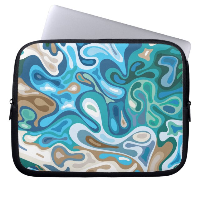 Liquid surface 1 laptop sleeve (Front)