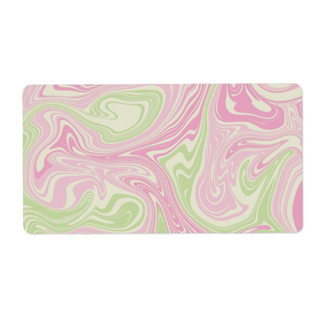 Liquid Swirl Green Pink Pattern (Front)