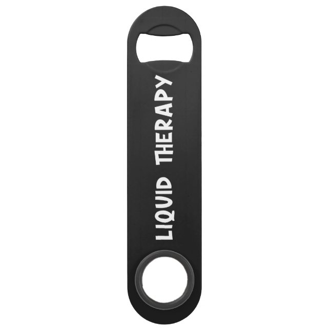 Liquid Therapy Beer Steel Bottle Opener (Front)