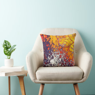 Liquid Warmth Lava Lamp, Red, Orange, Yellow Cushion