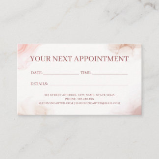 Liquid Watercolor Alcohol Ink Appointment Card