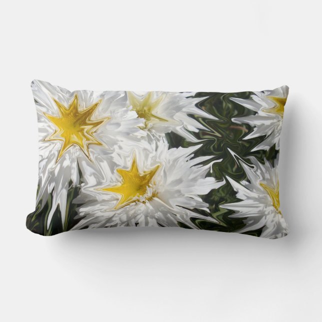 Liquidized White Daisies, Lumbar Cushion. Cushion (Front)