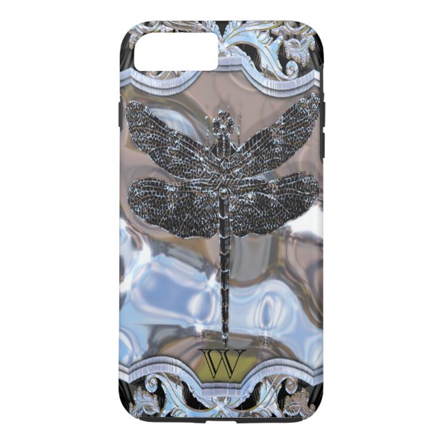Liquid's Black Dragon  Monogram Case-Mate iPhone Case (Back)