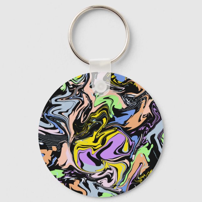 Liquify Abstraction Key Ring (Front)