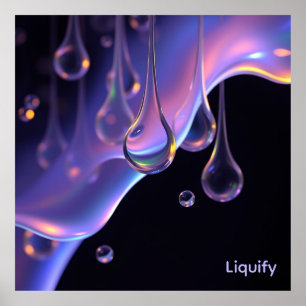 Liquify - AI Fantasy Sci-fi Digital Art Print