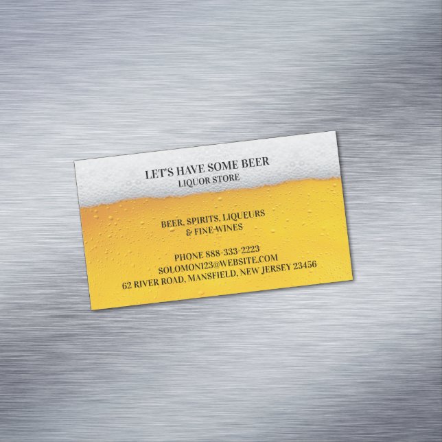 Liquor Beer Magnetic Business Card (In Situ)