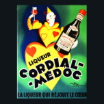 LIQUOR CORDIAL MEDOC Advertisement French Art Deco Poster<br><div class="desc">High resolution reproduction,  super sharp prints,  color corrected for vibrant and crisp colors,  and digitally repaired for tears,  blemishes,  missing elements. Liqueur Cordial Medoc Vintage Poster.</div>