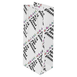 LIQUOR & GIFT BAGS, At My Age I Need GLASSES Wine Gift Bag
