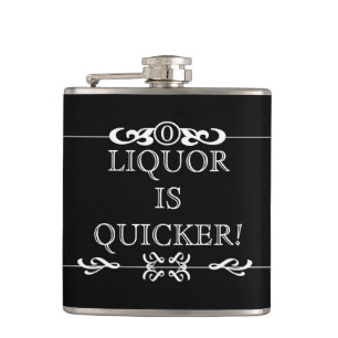 Liquor Is Quicker Steampunk Flask