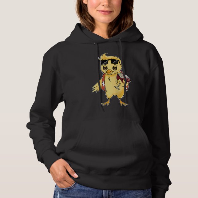 Liquor Wine Wine Drinking Chicken Hoodie (Front)